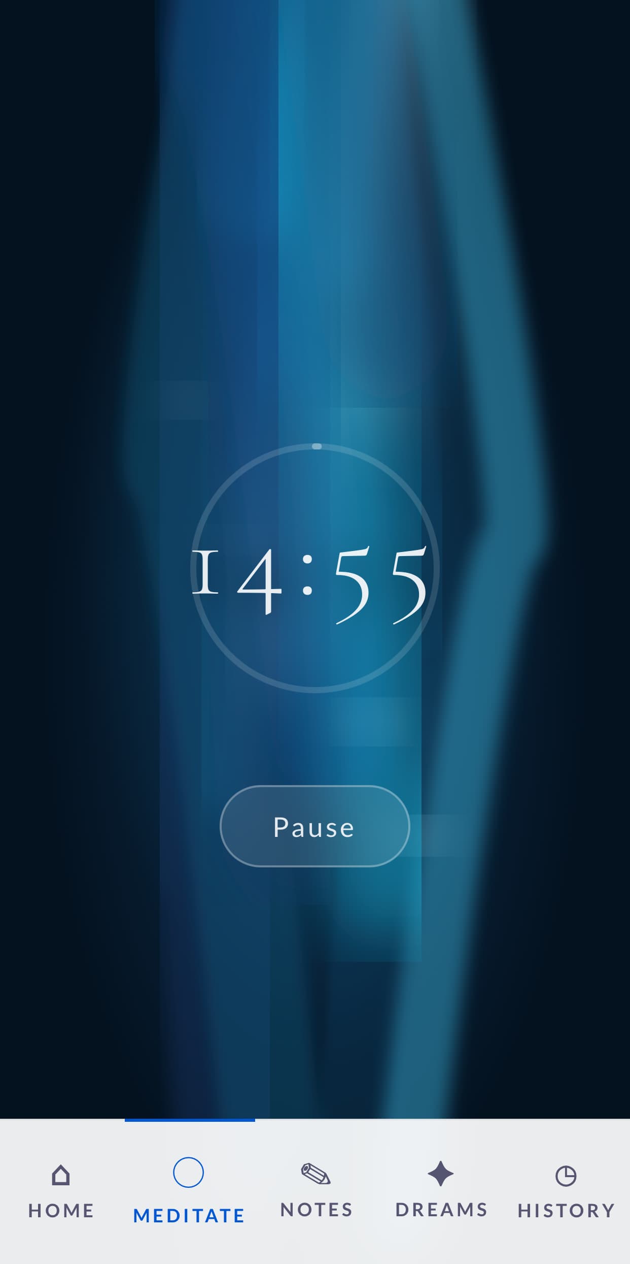 Meditation timer in session